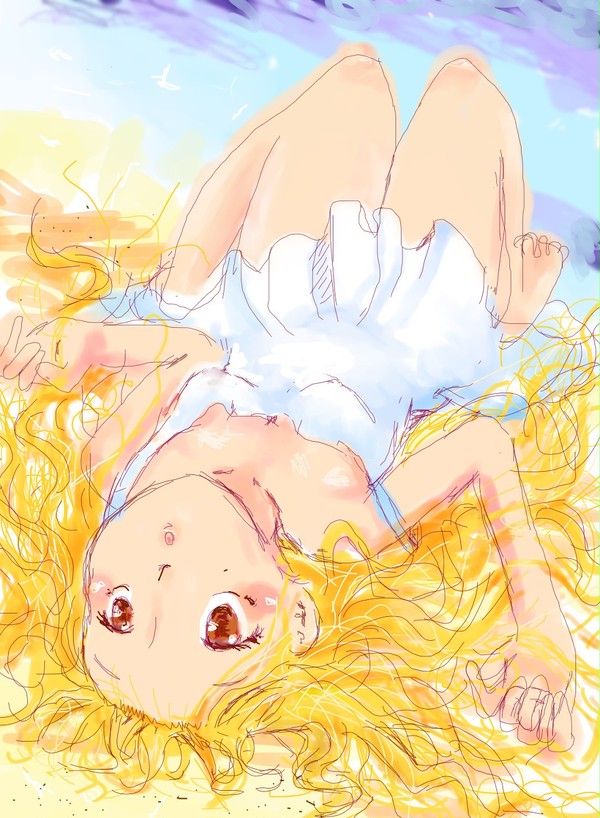 水辺の少女