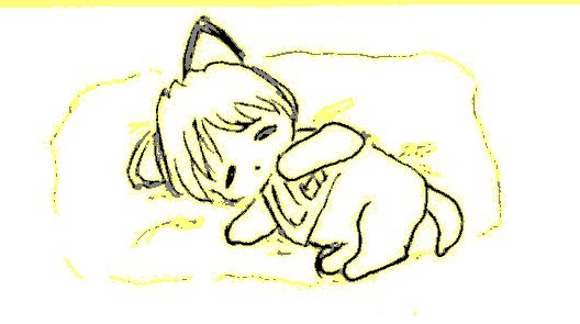 お昼寝ピカにゃんこ