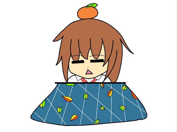 こたつに若葉