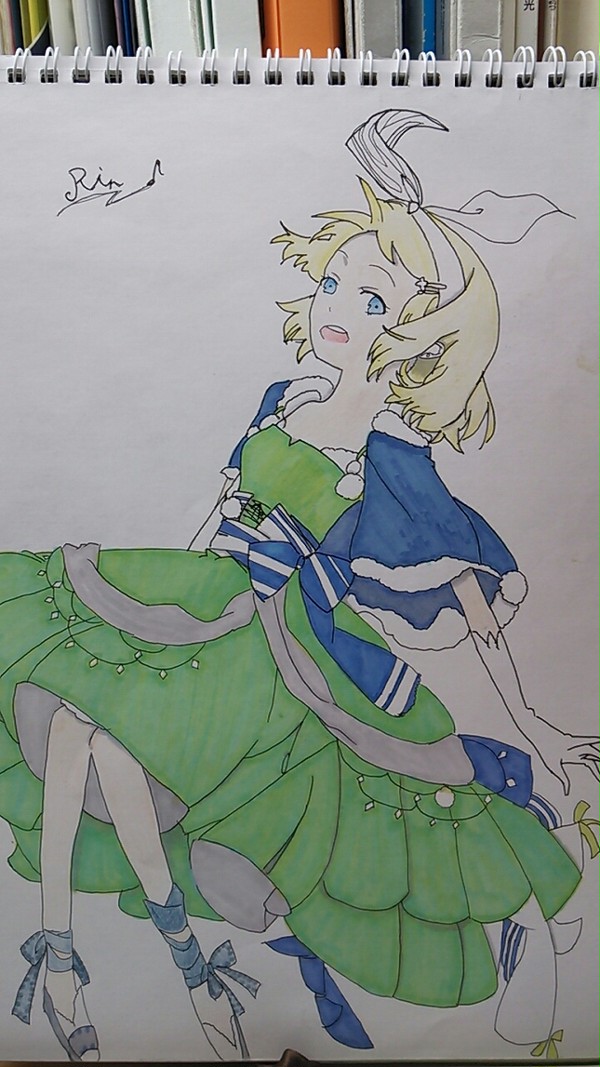 リンちゃん描いたお(n‘∀‘)η初投稿じや