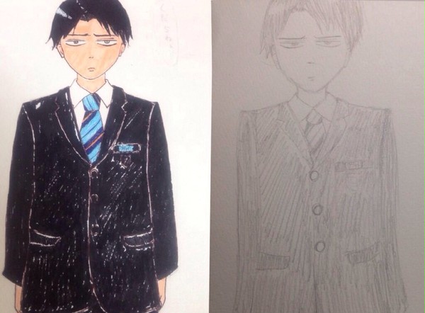 私の学校の制服を着せてみた