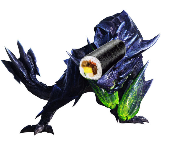 【MH4】 ブラキさんの恵方巻きコラ