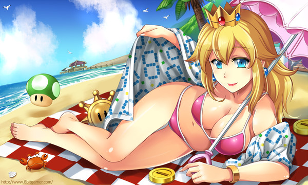 Peach on the beach