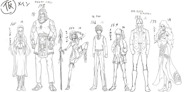 ノベルゲー　メインキャラ　仮ラフ案
