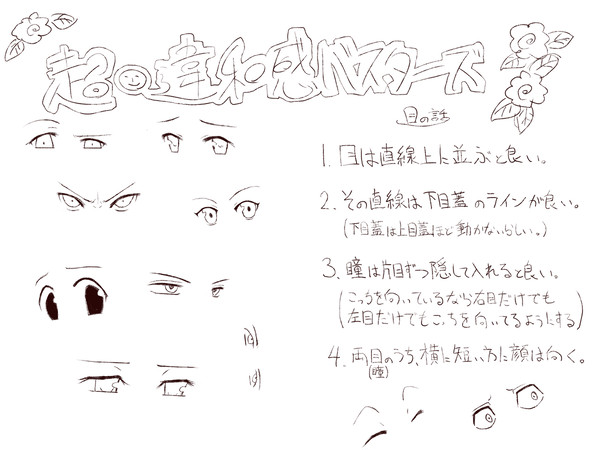 目の描き方を見直してみる