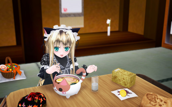 しょうゆにゃ～めん出来ました～♪