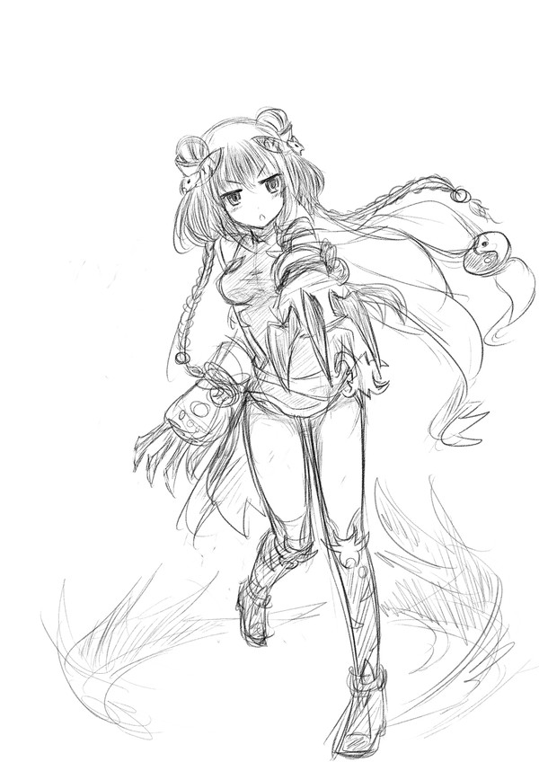 白虎の化身・ハク（落書き）