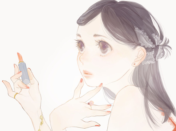 紅を差す