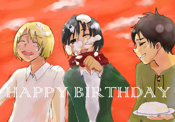 ミカサ誕でパイ投げ