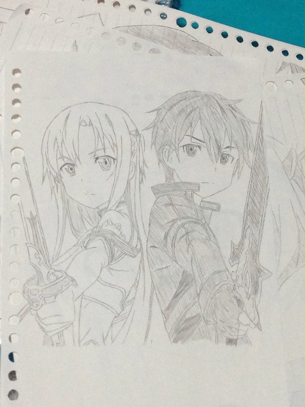 キリト アスナ 模写