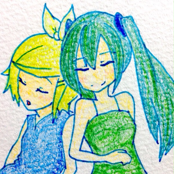 緑と青と黄色