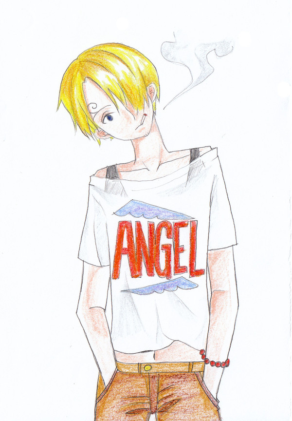 色鉛筆 私服サンジ