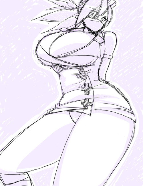 おっぱい太もも落書き