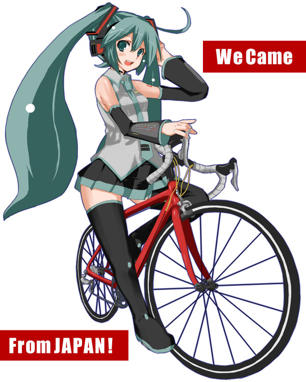 自転車ミクさん