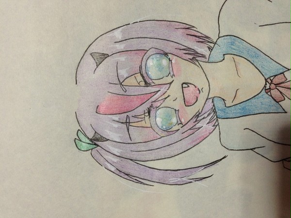色鉛筆描きオリキャラちゃん*ଘ(੭*ˊᵕˋ)੭* ੈ✩‧₊˚