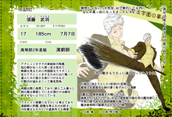 【魔法事情】須藤　武将【生徒】