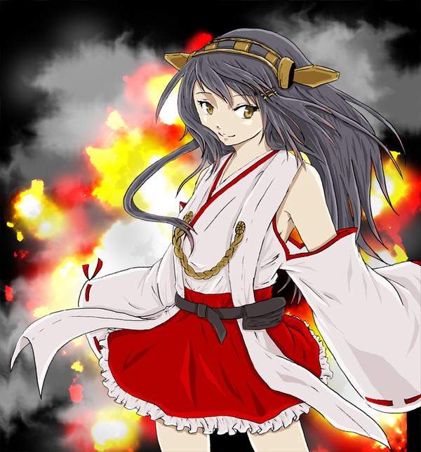 爆煙の中で