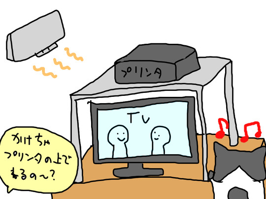 暖かいところで寝るの。