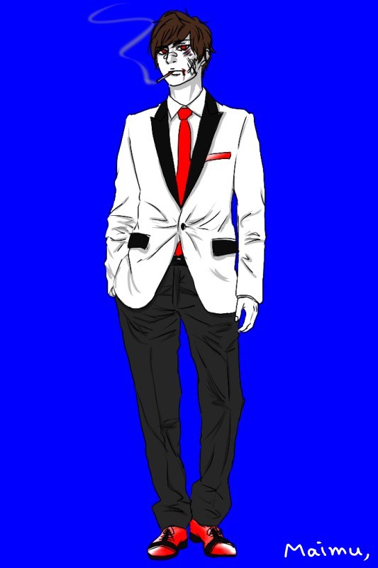 怪我ありスーツ男子