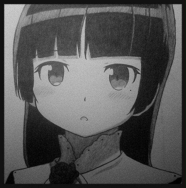 黒猫 描いてみた