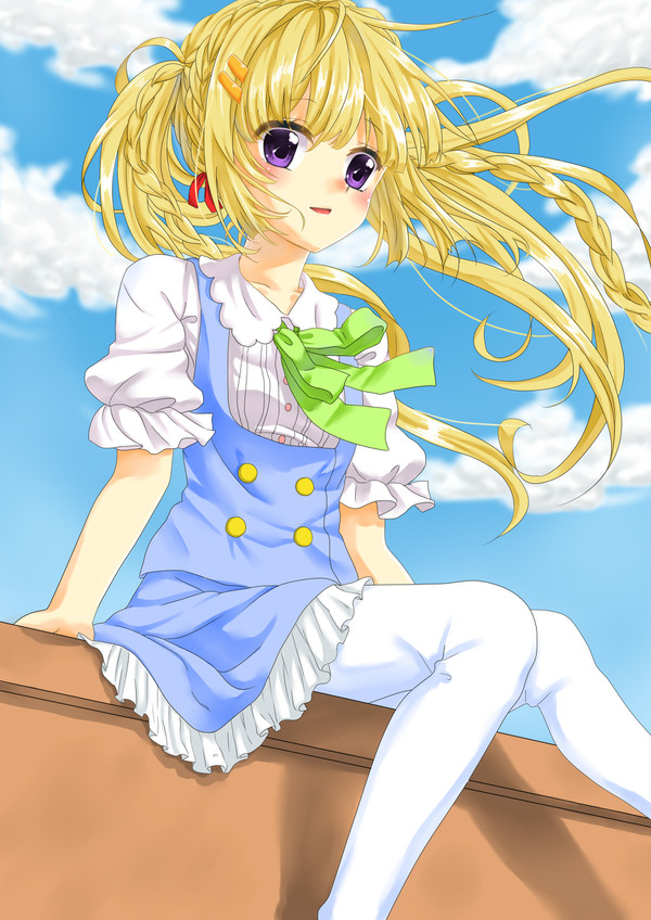風中の少女