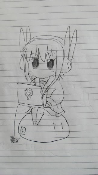 ノートPCを使ってる長門ちゃん