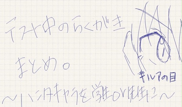 テスト中の落書きまとめ