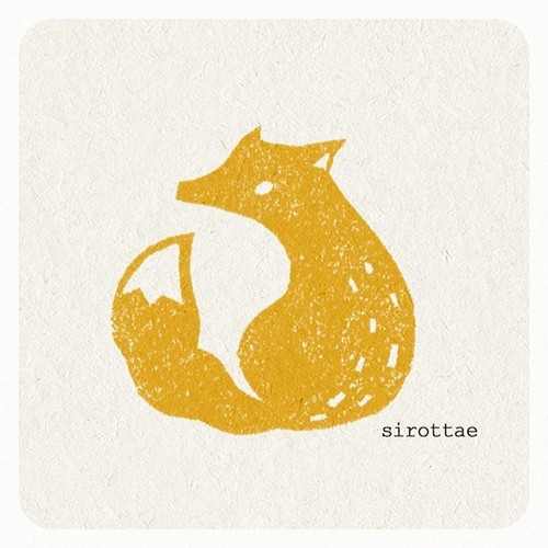きつねのシルエットはんこ
