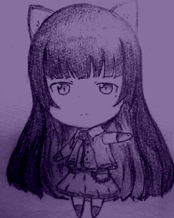 【１．５等身】黒猫