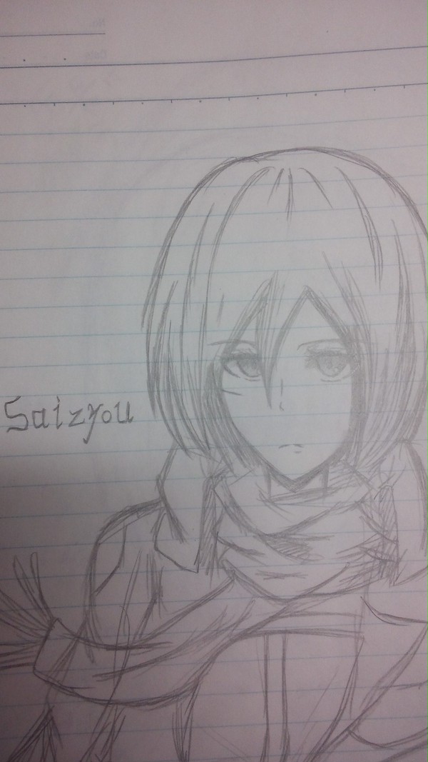 落書きミカサ