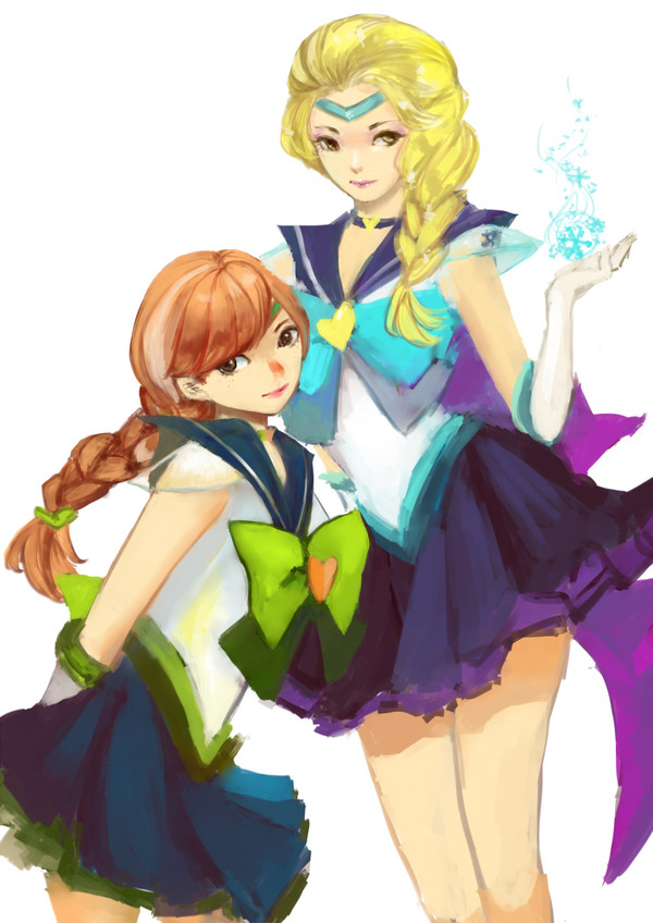 セーラーエルサとセーラーアナ　SAILOR ELSA& ANNA