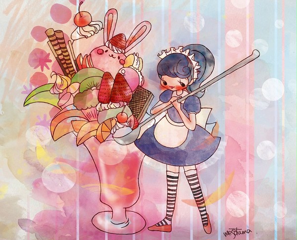 パフェとメイドさん