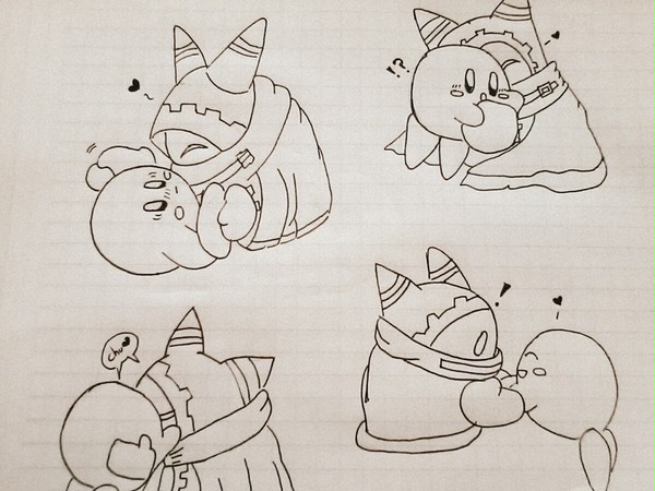 マホロアとカービィ落書き!