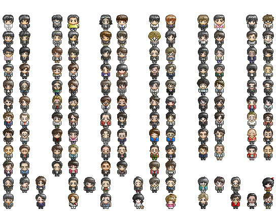 ゲーム用鯨人さん歩行&バトルグラ