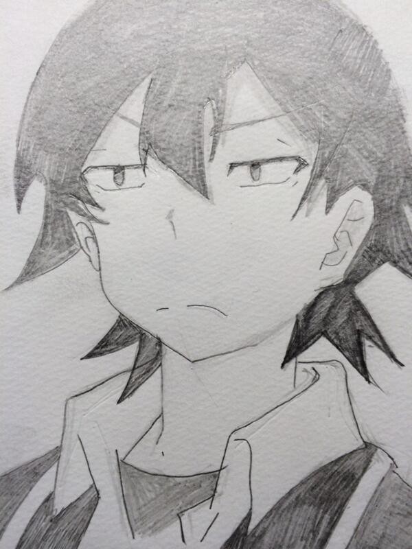 比企谷八幡を描いてみた