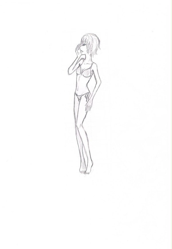 水着　試し描き　結構前