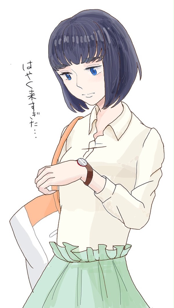 デートが楽しみすぎて待ち合わせ場所に早く来すぎた皐月さま