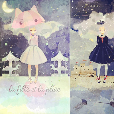 la fille et la pluie