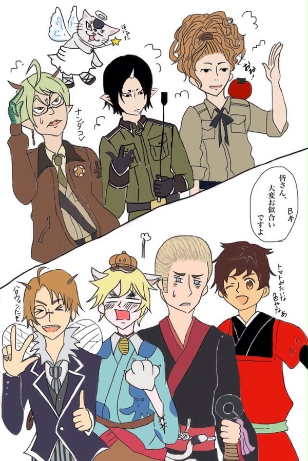 鬼灯×ヘタリア  n番煎じの中の人ネタ