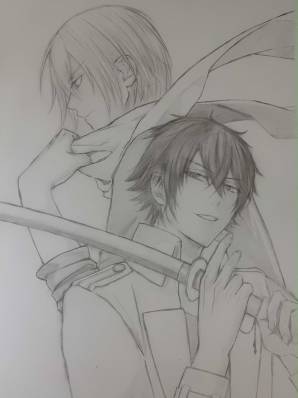 薄桜鬼のポーズで