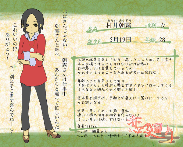 【恋廻り】村井朝霧【人間】