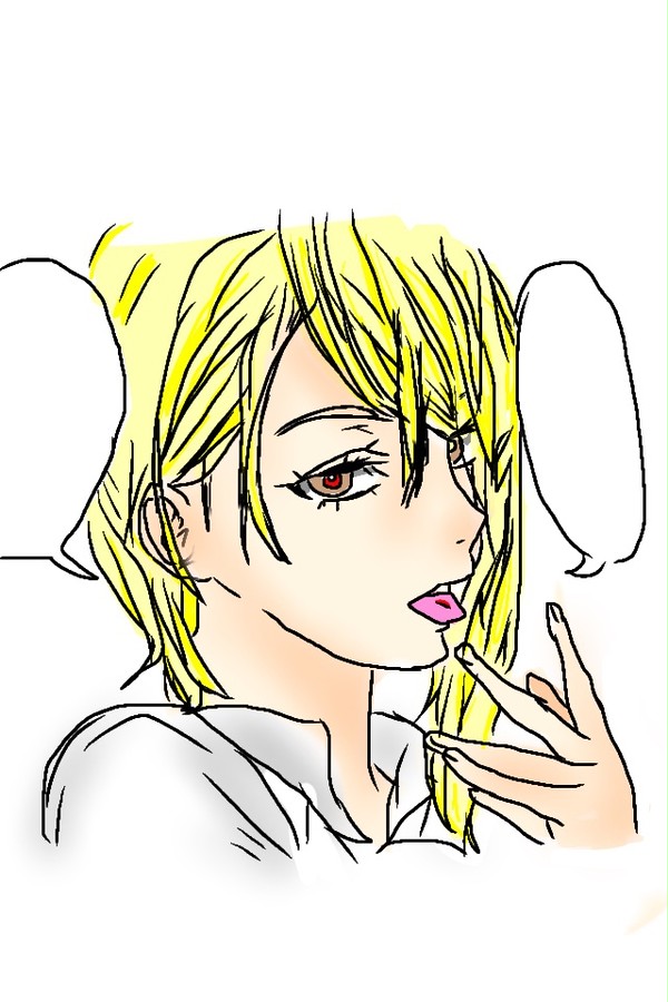 しょくげきぃ。目の色わからん