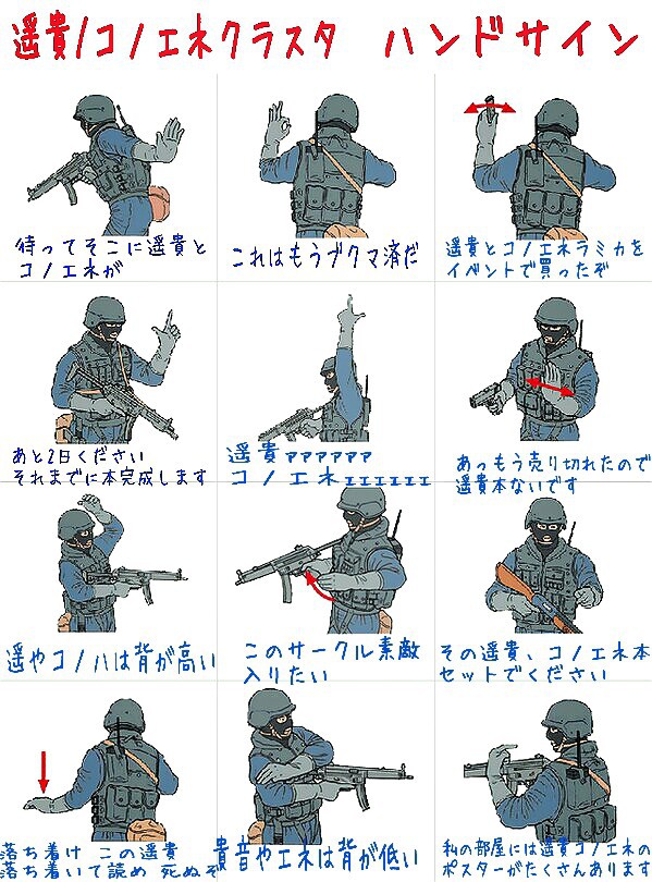 遥貴/コノエネクラスタ ハンドサイン