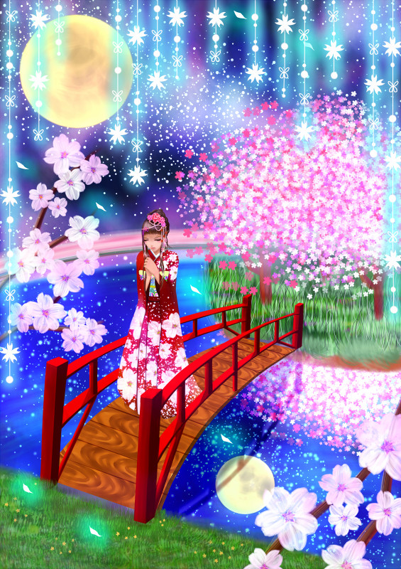 夜桜