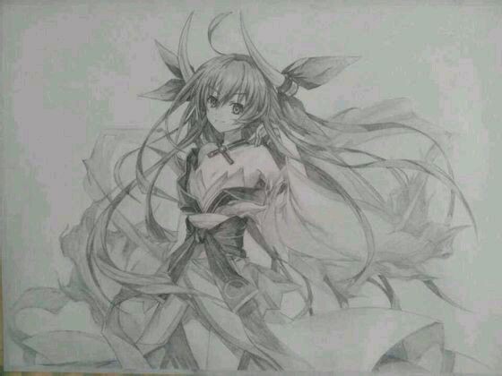 新人初倣を描く