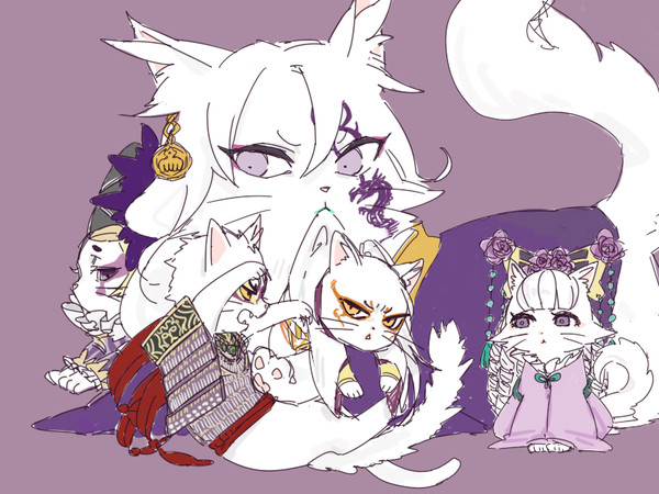 大戦武将猫化落書き詰め