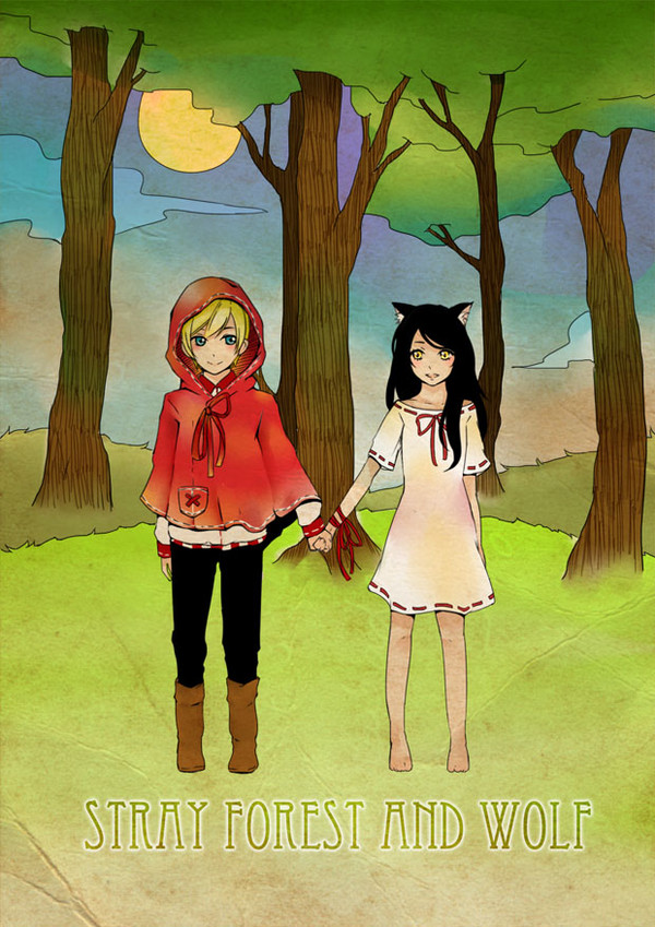 Stray forest and the wolf
