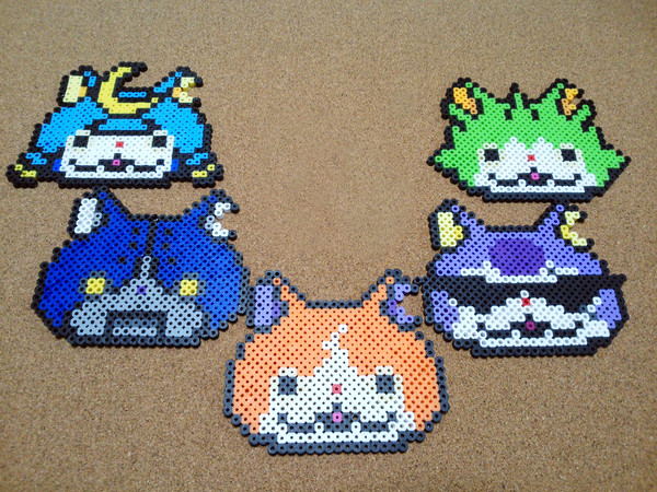 アイロンビーズ　ジバニャン達