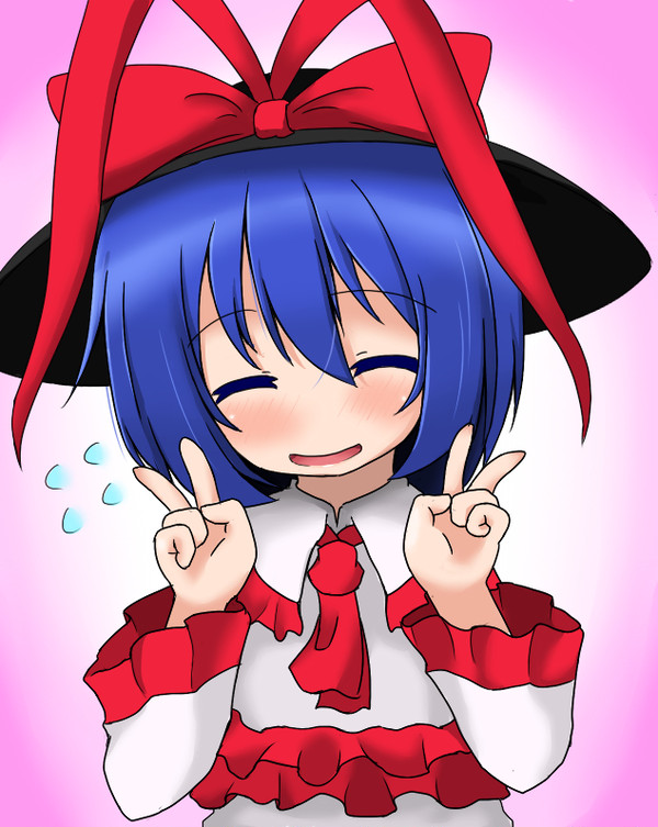 えへ顔ダブルピース幼衣玖さん
