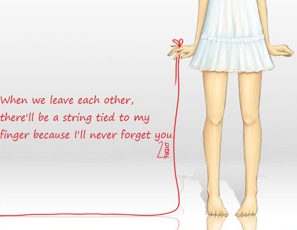 String on my finger